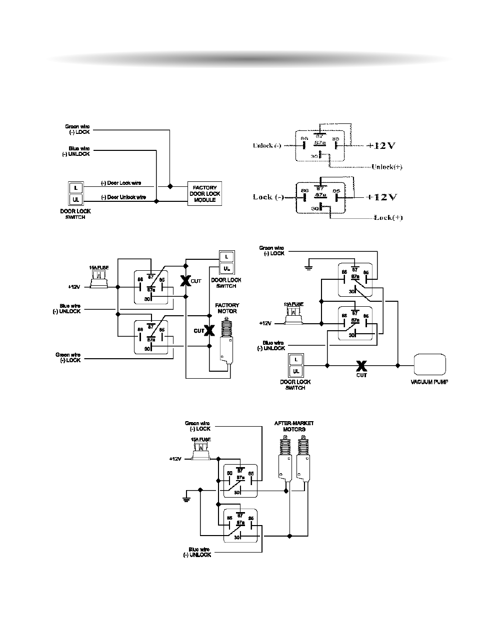 Door lock diagrams | ScyTek Electronics ASTRA 4000RS User Manual | Page 28 / 32