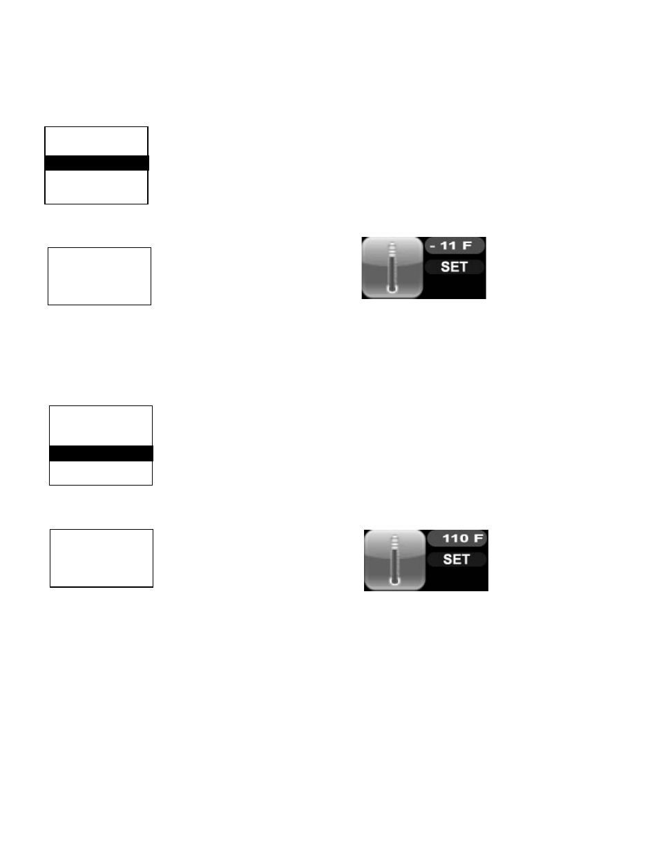 Setting autostart cold temperature threshold, Setting autostart hot temperature threshold | ScyTek Electronics PRECISION PRO 5500 User Manual | Page 10 / 52