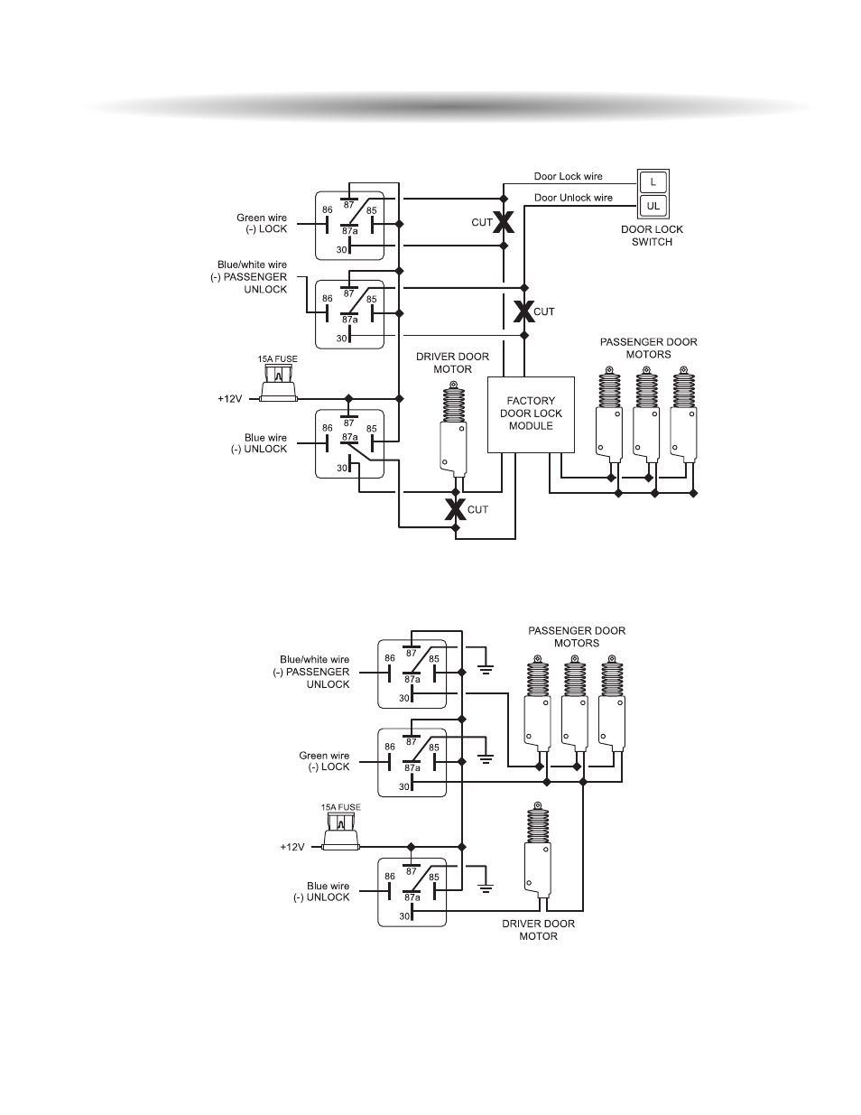 Two stage door lock diagrams cont’d | ScyTek Electronics ASTRA 777-TC User Manual | Page 36 / 40