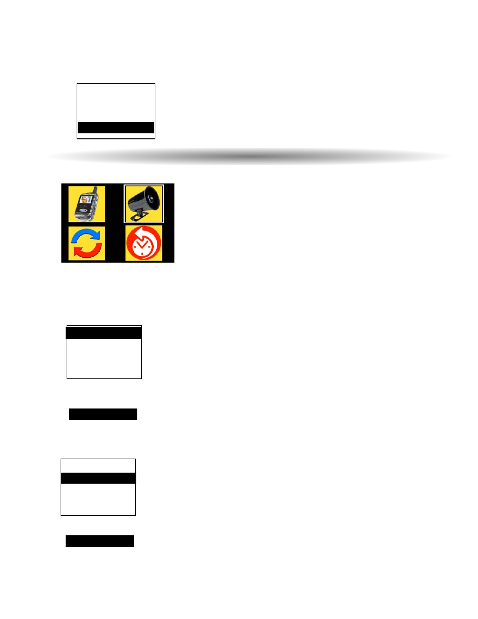 Set system parameters, Return to previous screen, Siren chirp enable/disable | Passive arm enable/disable | ScyTek Electronics ASTRA 777-TC User Manual | Page 9 / 40