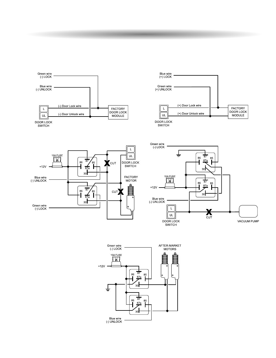 Door llock d diagrams | ScyTek Electronics 5000RS PLUS SERIES User Manual | Page 27 / 32