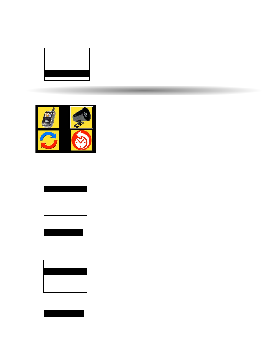 Set system parameters, Return to previous screen, Siren chirp enable/disable | Passive arm enable/disable | ScyTek Electronics GALAXY 5100RS User Manual | Page 9 / 48