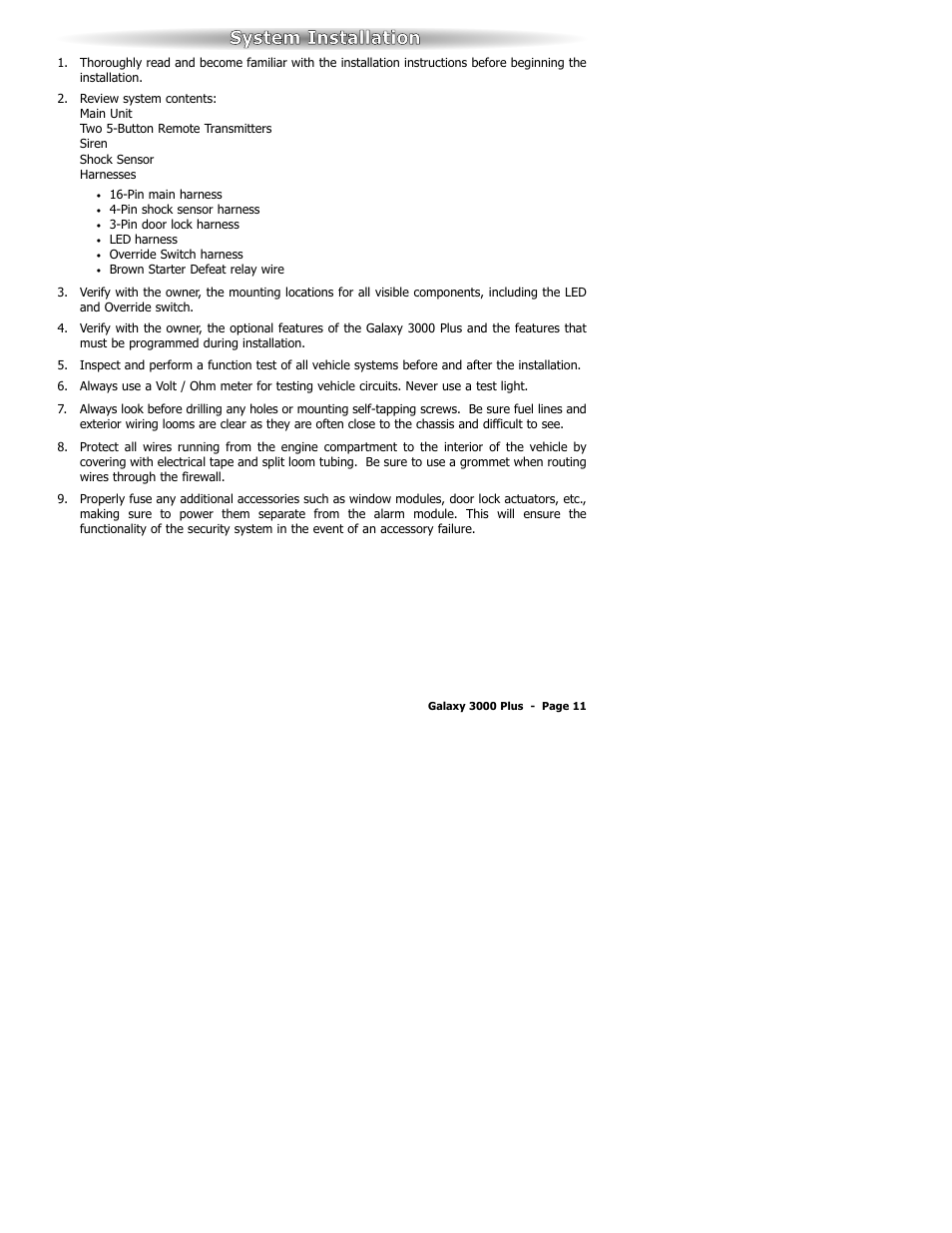 System iinstallation | ScyTek Electronics 3000Plus Series User Manual | Page 15 / 28
