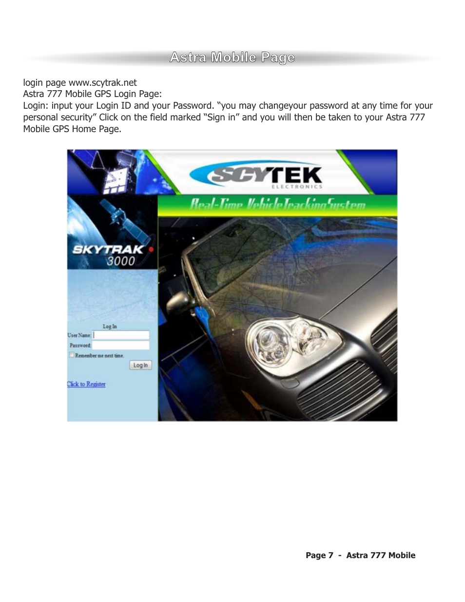 ScyTek Electronics ASTRA 777 Mobile User Manual | Page 10 / 43