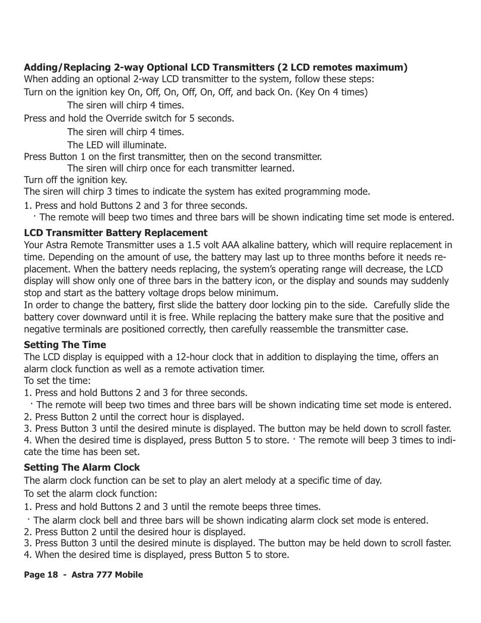 ScyTek Electronics ASTRA 777 Mobile User Manual | Page 21 / 43