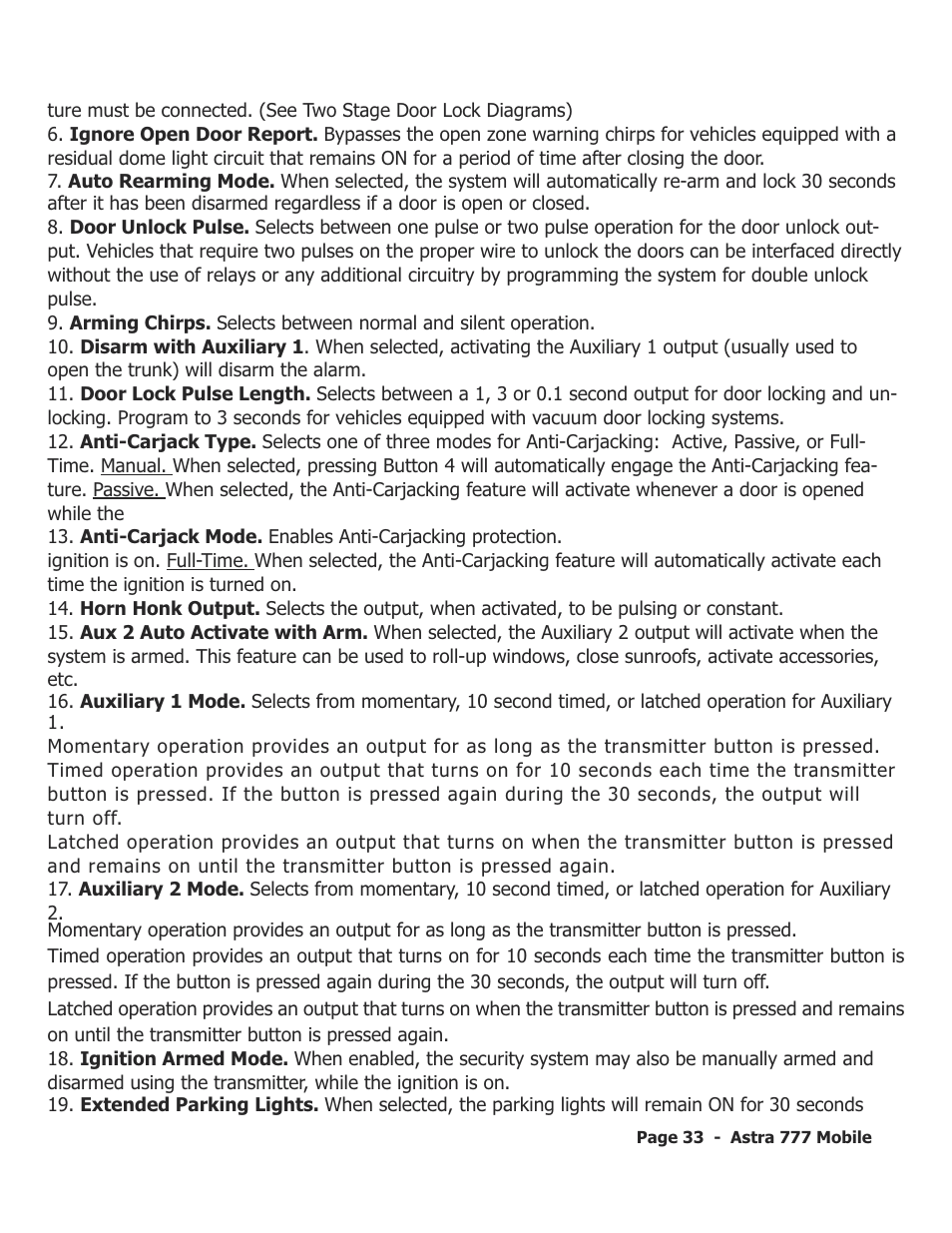 ScyTek Electronics ASTRA 777 Mobile User Manual | Page 36 / 43