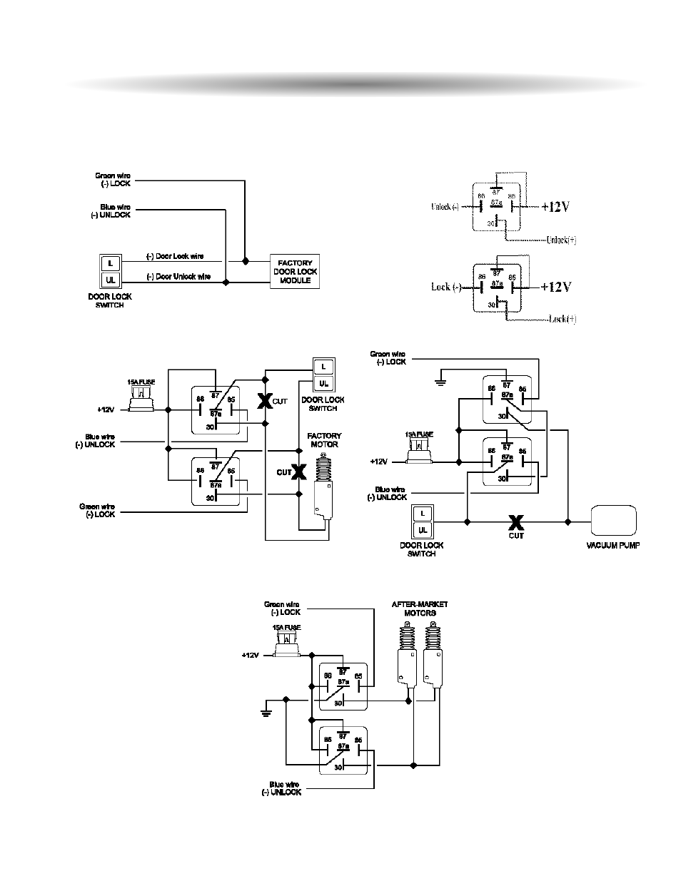 Door lock diagrams | ScyTek Electronics ASTRA 777 User Manual | Page 24 / 28