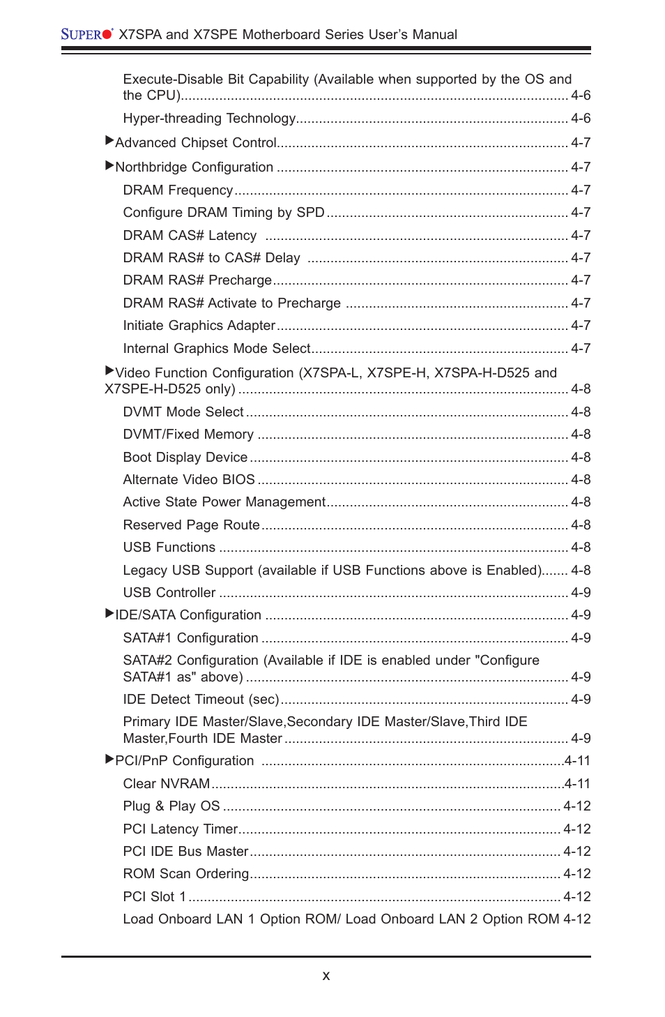 SUPER MICRO Computer SUPER X7SPE-HF-D525 User Manual | Page 10 / 107