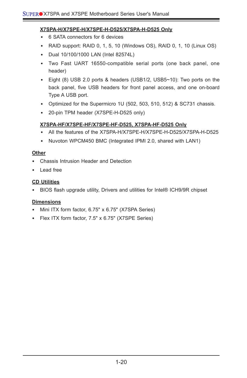 SUPER MICRO Computer SUPER X7SPE-HF-D525 User Manual | Page 32 / 107