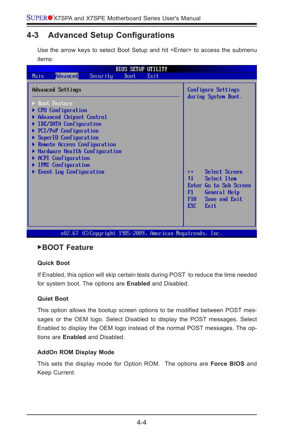 3 advanced setup configurations, Boot feature | SUPER MICRO Computer SUPER X7SPE-HF-D525 User Manual | Page 80 / 107