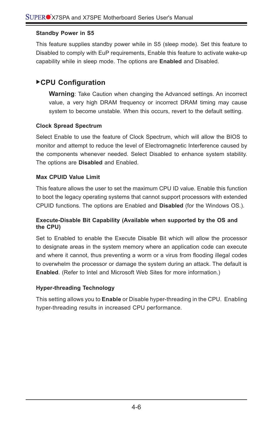 Cpu configuration | SUPER MICRO Computer SUPER X7SPE-HF-D525 User Manual | Page 82 / 107