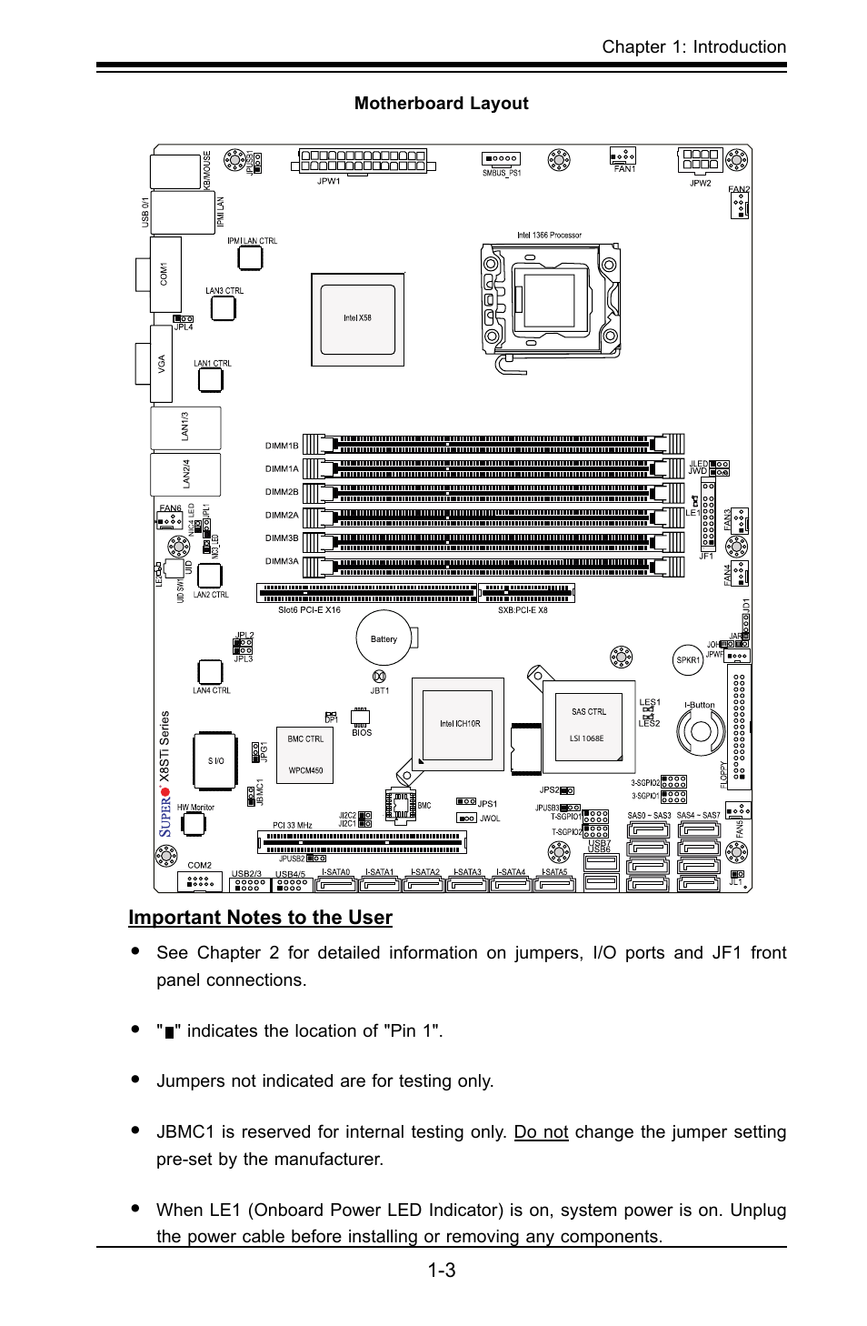 SUPER MICRO Computer X8STI-F User Manual | Page 11 / 109