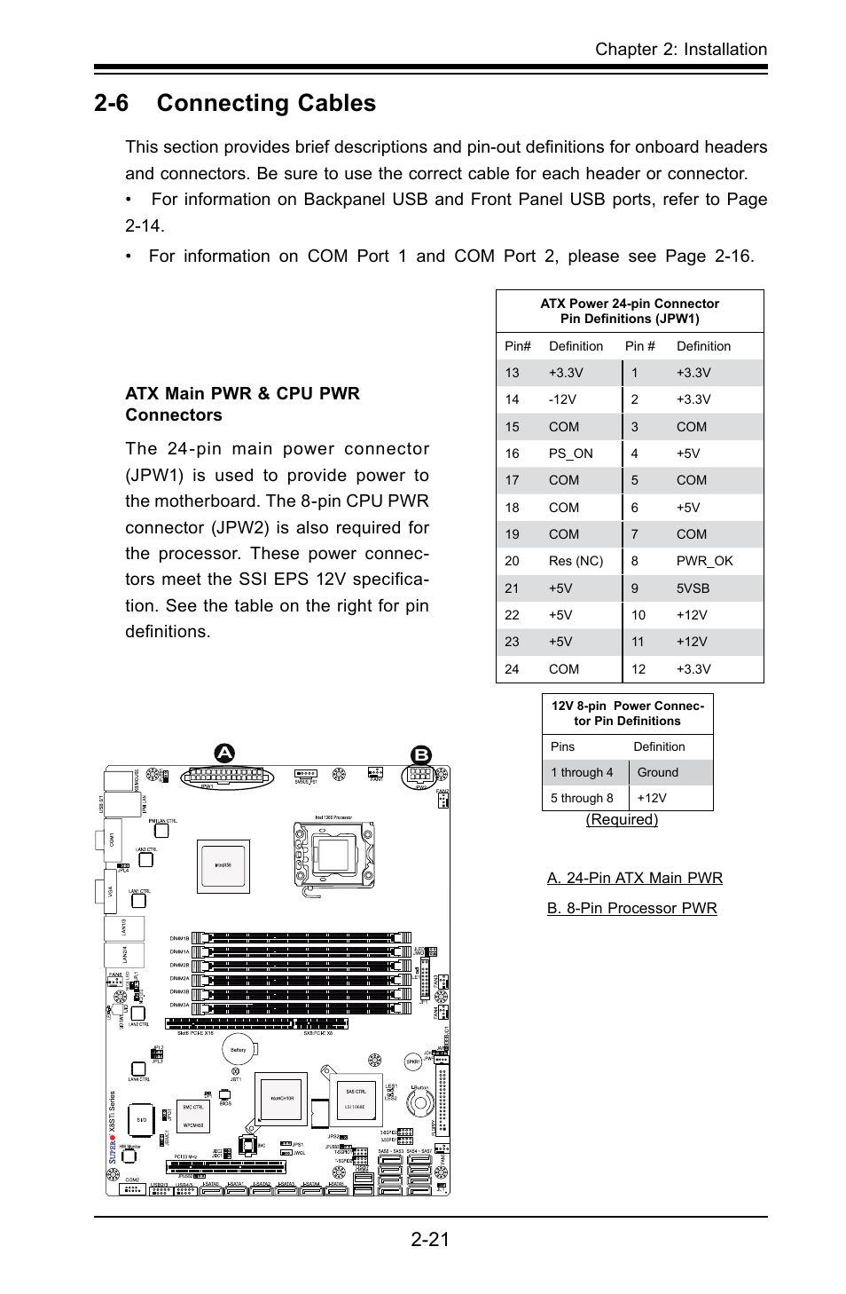 6 connecting cables, Chapter 2: installation | SUPER MICRO Computer X8STI-F User Manual | Page 45 / 109