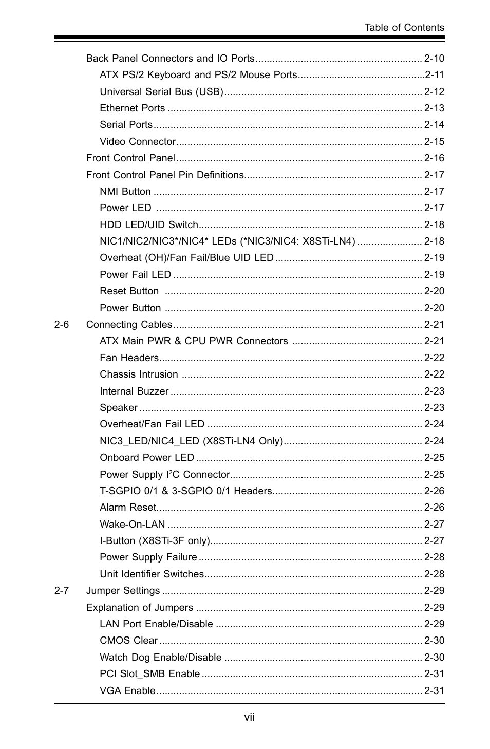 SUPER MICRO Computer X8STI-F User Manual | Page 7 / 109
