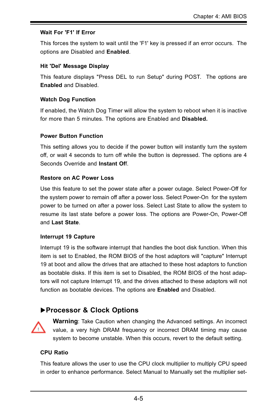 Processor & clock options | SUPER MICRO Computer X8STI-F User Manual | Page 75 / 109