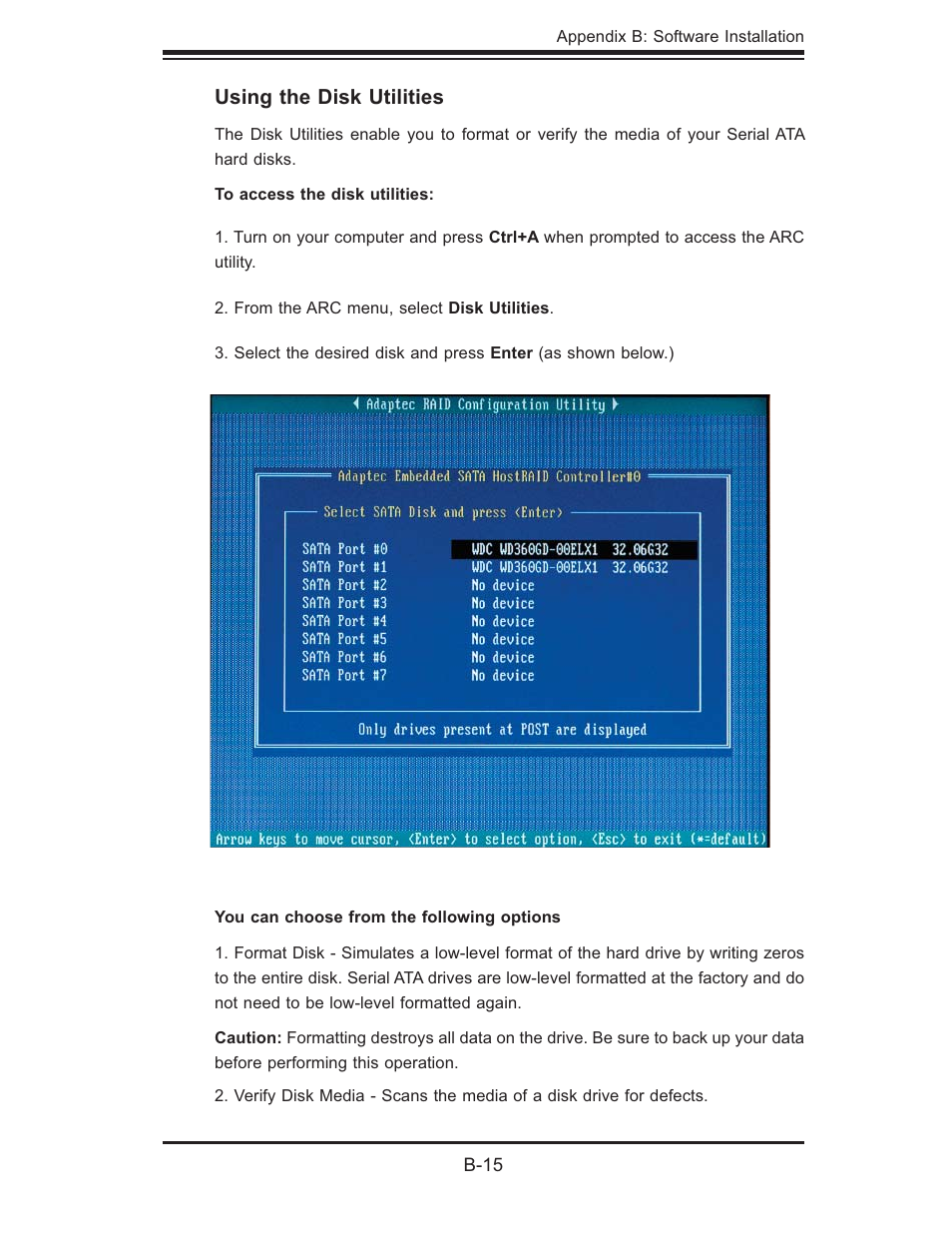Using the disk utilities | SUPER MICRO Computer 6014P-TR User Manual | Page 115 / 124