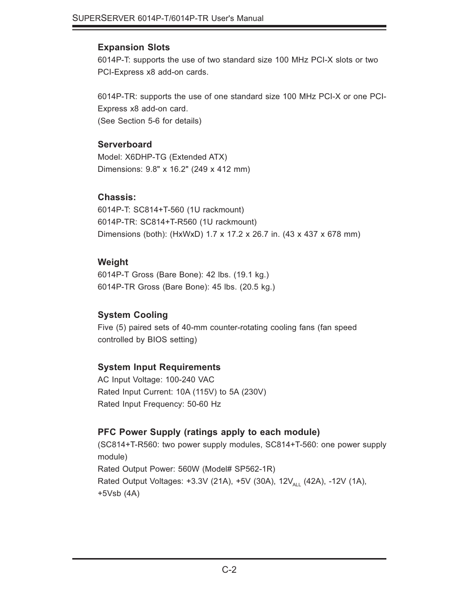 SUPER MICRO Computer 6014P-TR User Manual | Page 122 / 124