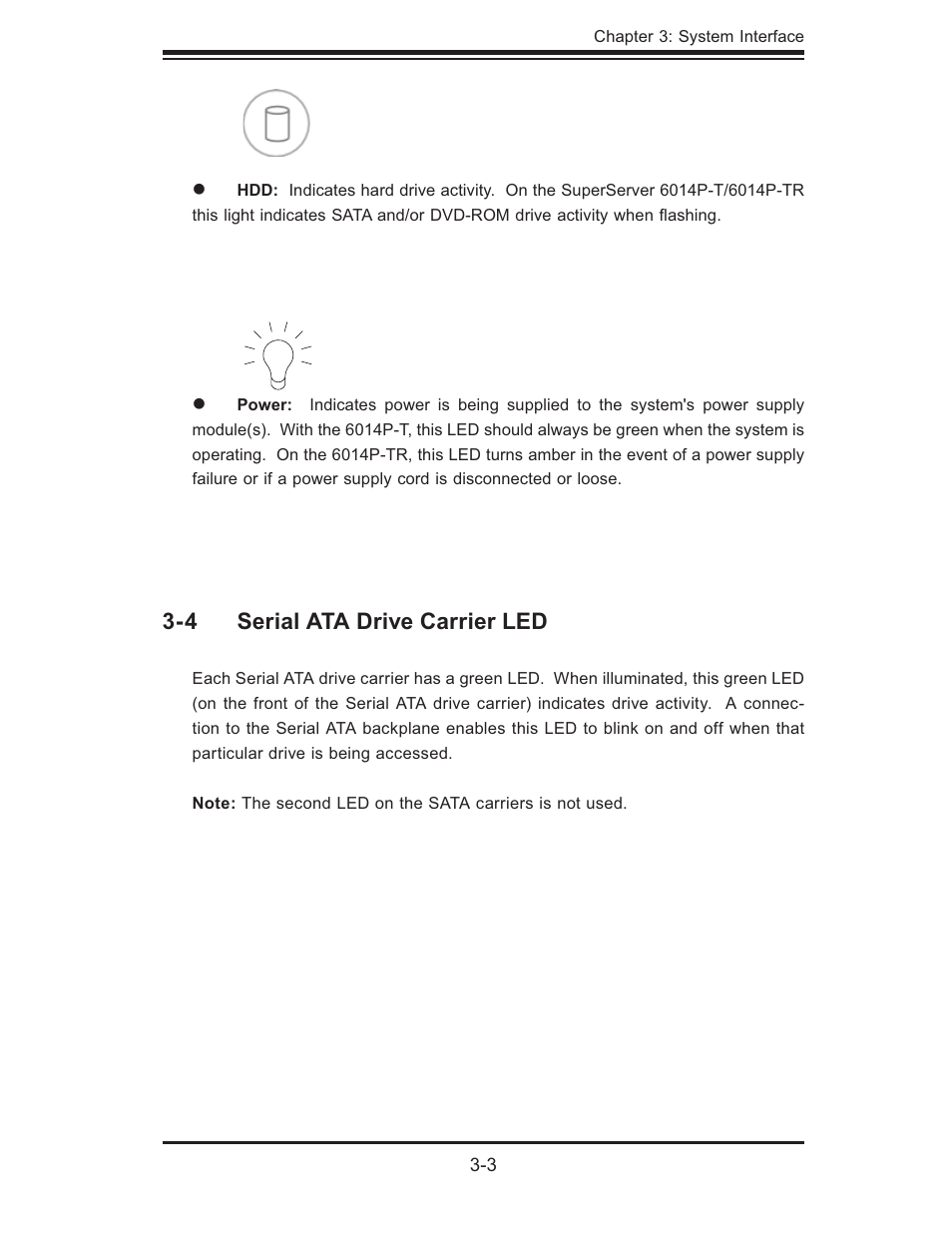4 serial ata drive carrier led | SUPER MICRO Computer 6014P-TR User Manual | Page 29 / 124
