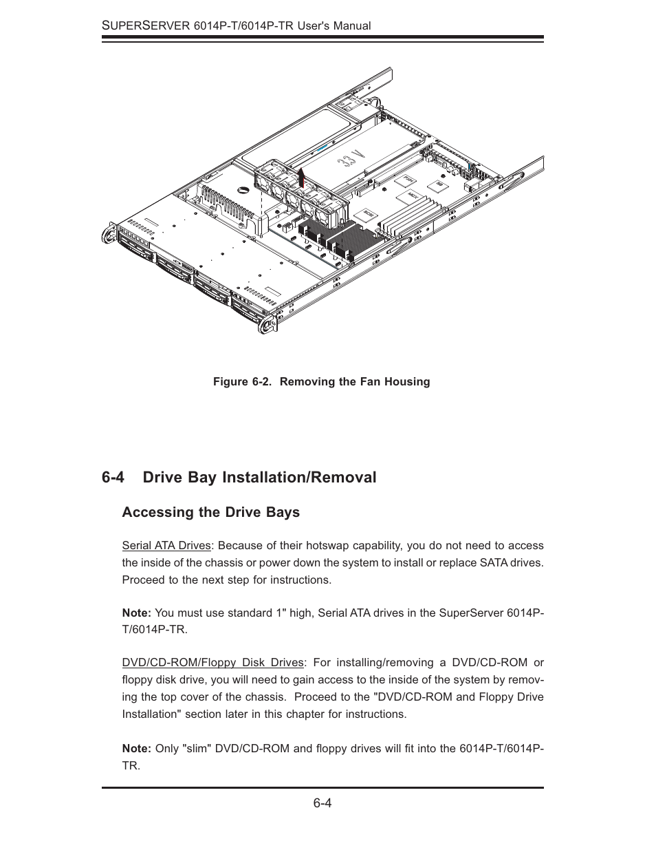4 drive bay installation/removal | SUPER MICRO Computer 6014P-TR User Manual | Page 62 / 124