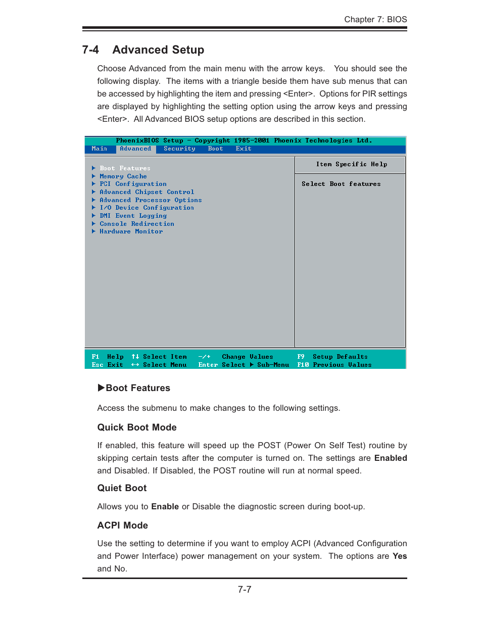 4 advanced setup | SUPER MICRO Computer 6014P-TR User Manual | Page 79 / 124