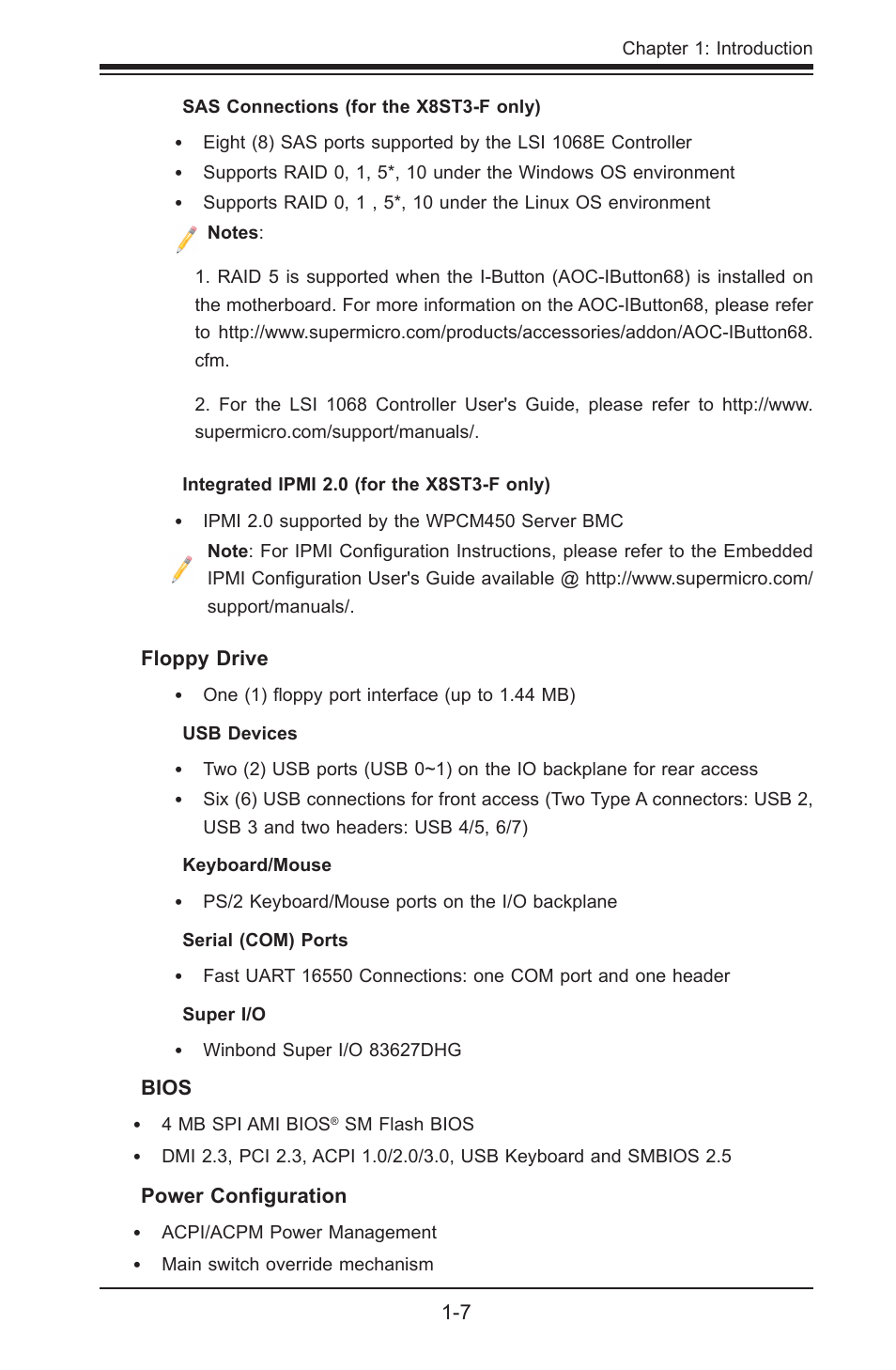 SUPER MICRO Computer X8STE User Manual | Page 15 / 103