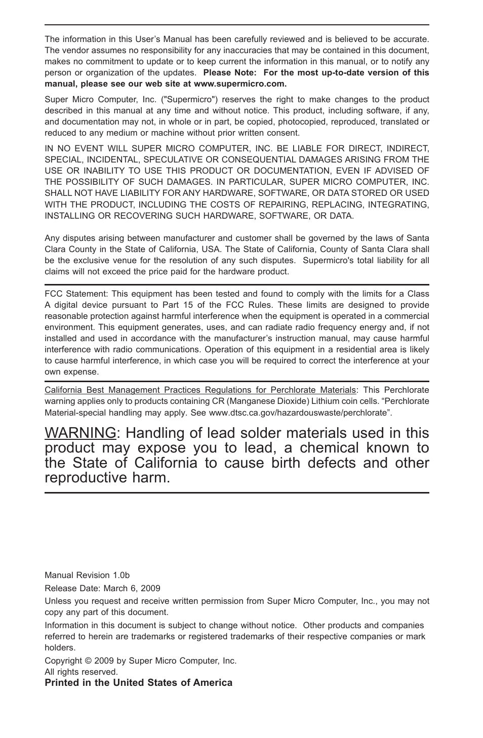 SUPER MICRO Computer X8STE User Manual | Page 2 / 103