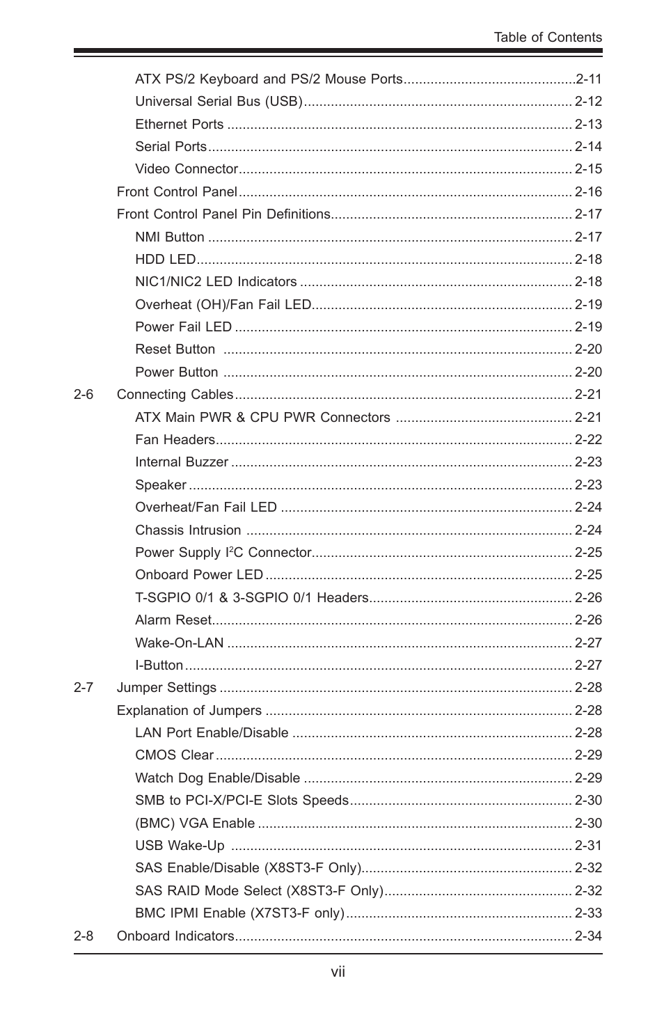 SUPER MICRO Computer X8STE User Manual | Page 7 / 103