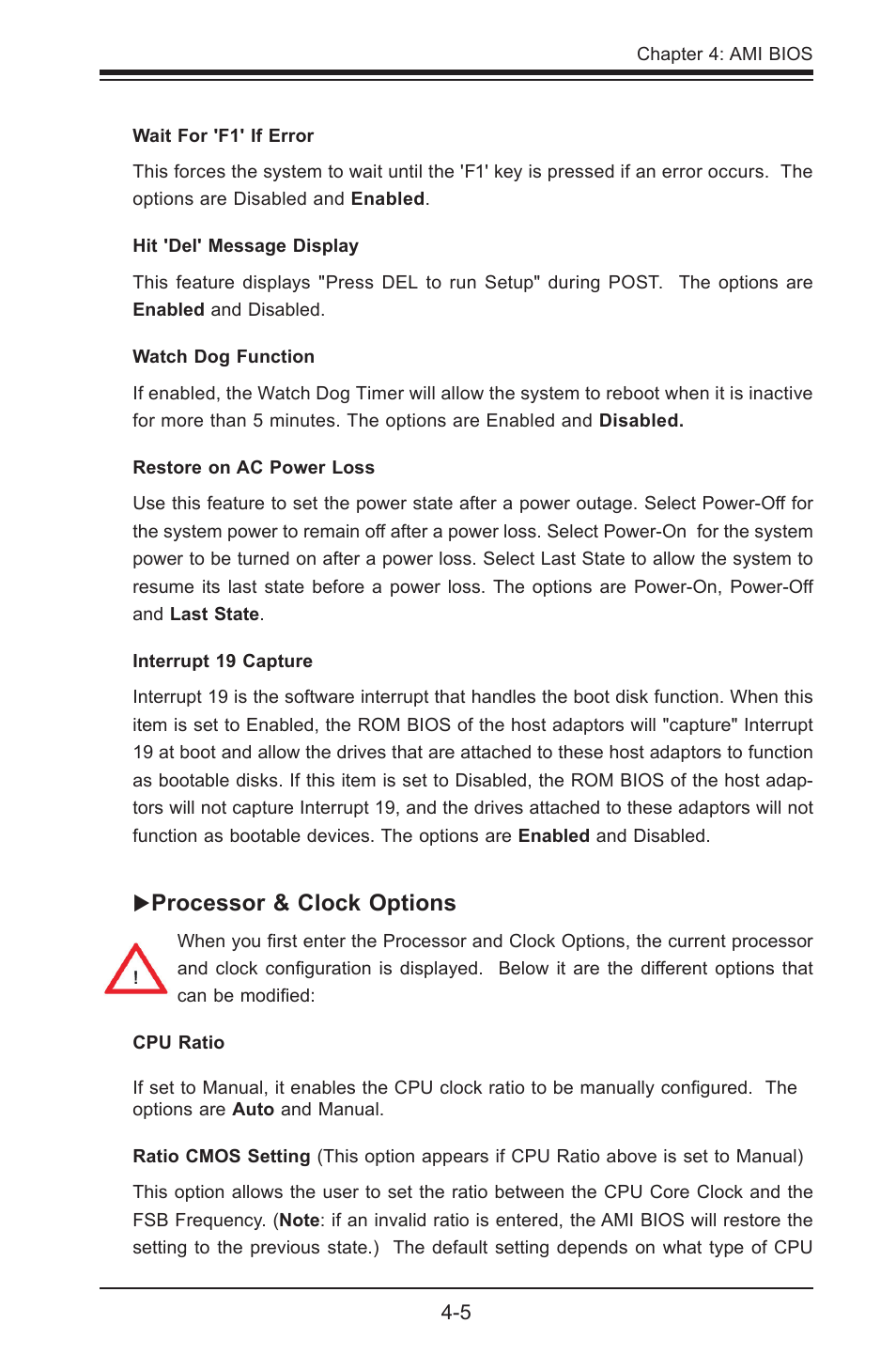 Processor & clock options | SUPER MICRO Computer X8STE User Manual | Page 71 / 103