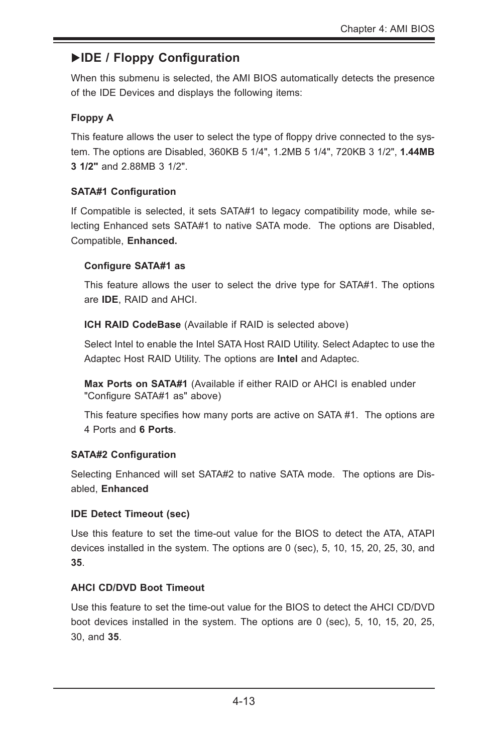 Ide / floppy configuration | SUPER MICRO Computer X8STE User Manual | Page 79 / 103