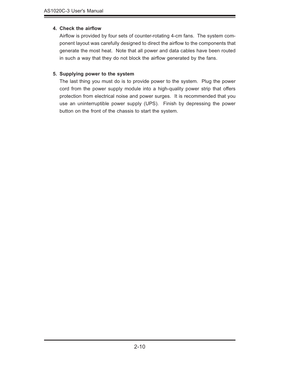 SUPER MICRO Computer Dual Processor AS 1020C-3 User Manual | Page 26 / 106