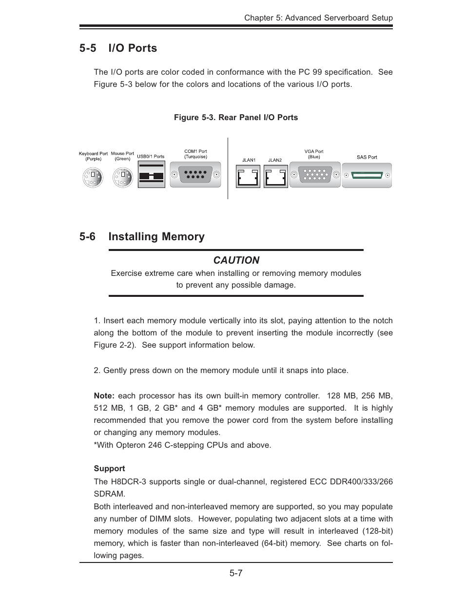 5 i/o ports | SUPER MICRO Computer Dual Processor AS 1020C-3 User Manual | Page 41 / 106