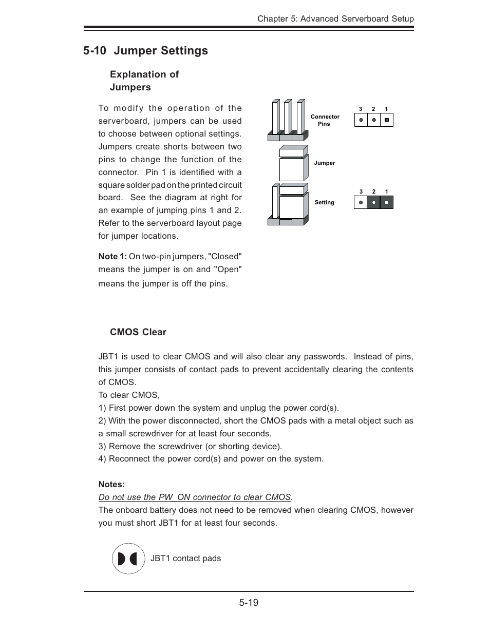 10 jumper settings | SUPER MICRO Computer Dual Processor AS 1020C-3 User Manual | Page 53 / 106