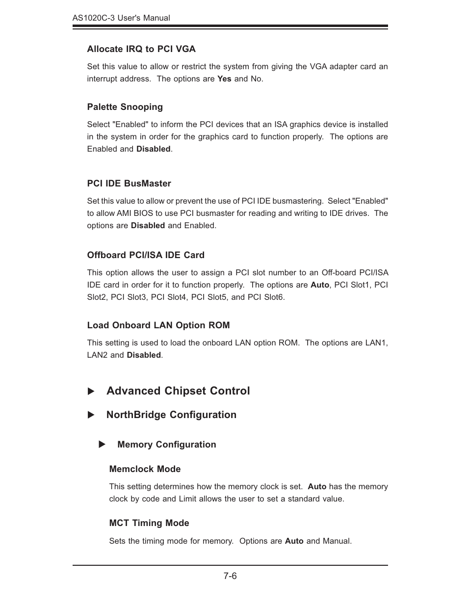 Advanced chipset control | SUPER MICRO Computer Dual Processor AS 1020C-3 User Manual | Page 80 / 106