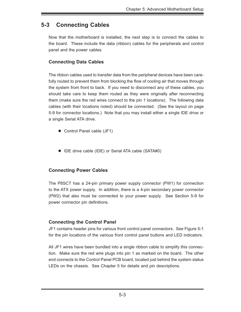 3 connecting cables | SUPER MICRO Computer 5014C-MF User Manual | Page 41 / 112