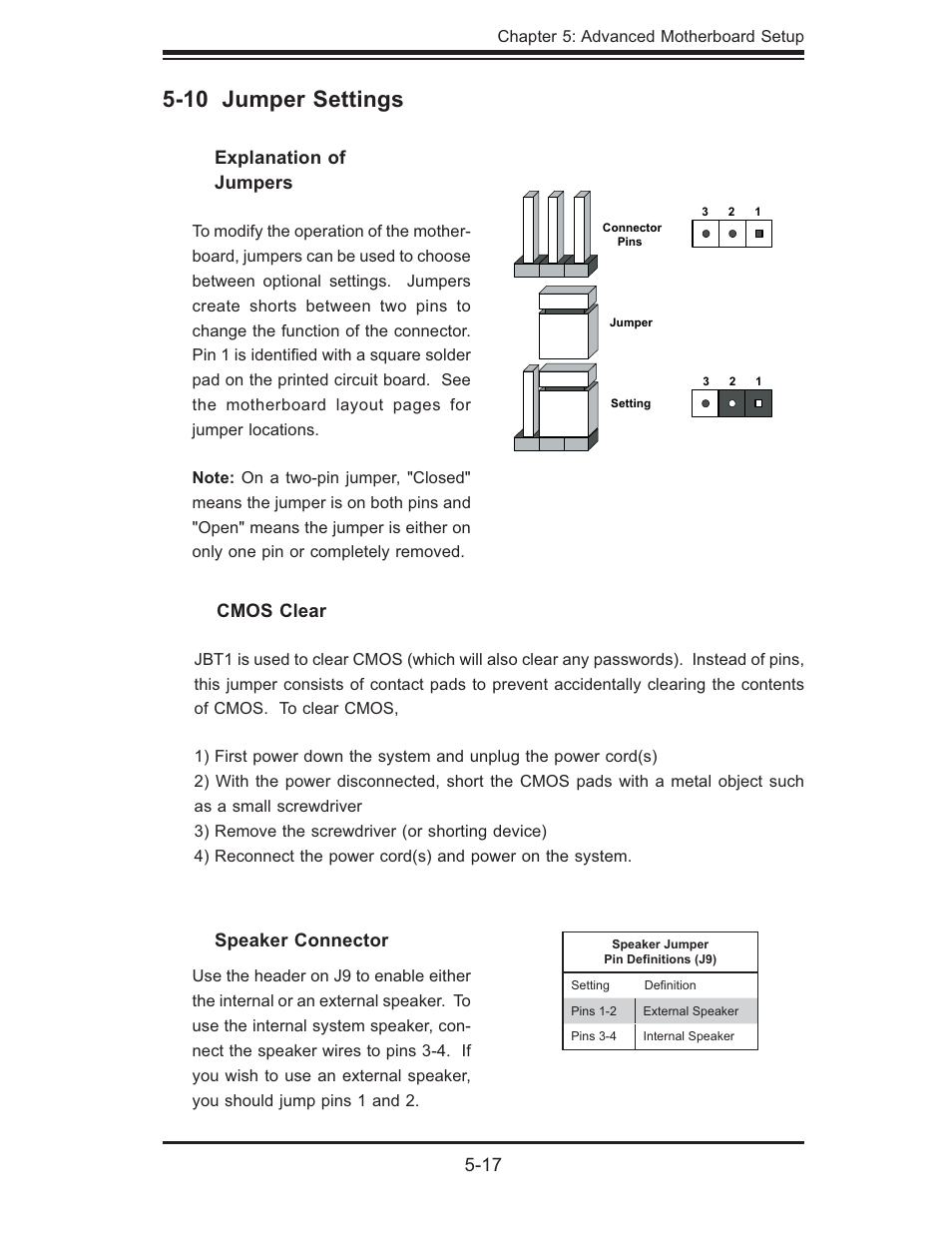 10 jumper settings | SUPER MICRO Computer 5014C-MF User Manual | Page 55 / 112