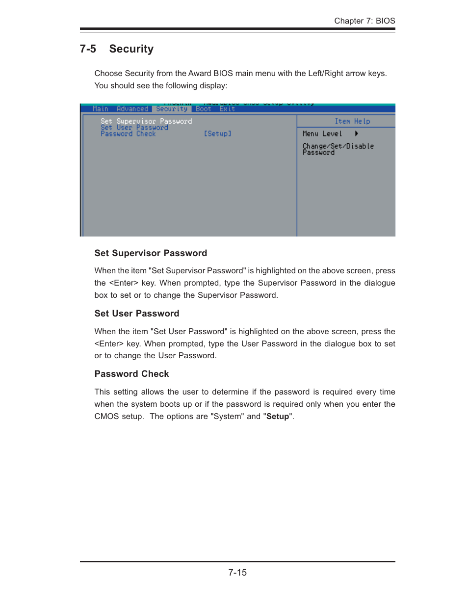5 security | SUPER MICRO Computer 5014C-MF User Manual | Page 83 / 112