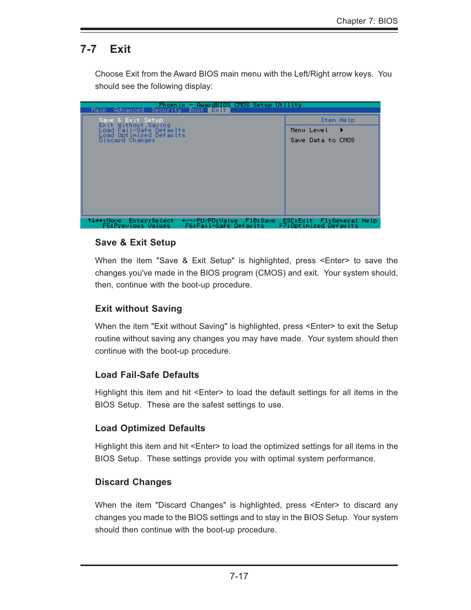 7 exit | SUPER MICRO Computer 5014C-MF User Manual | Page 85 / 112