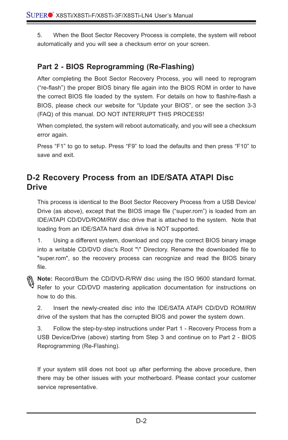 Part 2 - bios reprogramming (re-flashing) | SUPER MICRO Computer X8STI-3F User Manual | Page 108 / 109