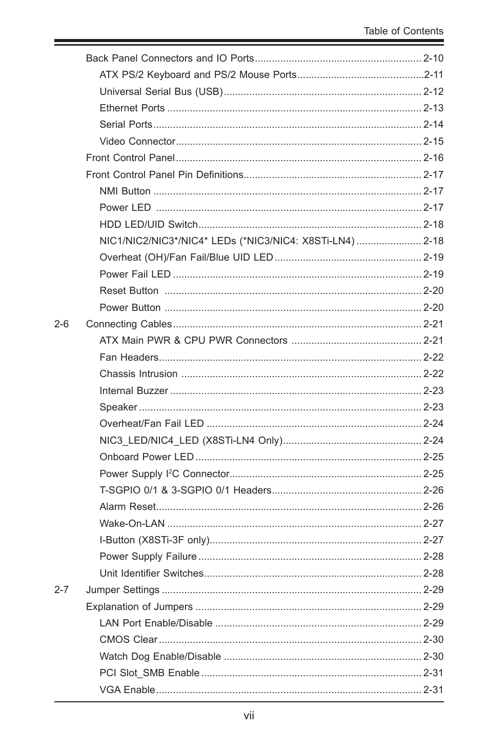 SUPER MICRO Computer X8STI-3F User Manual | Page 7 / 109