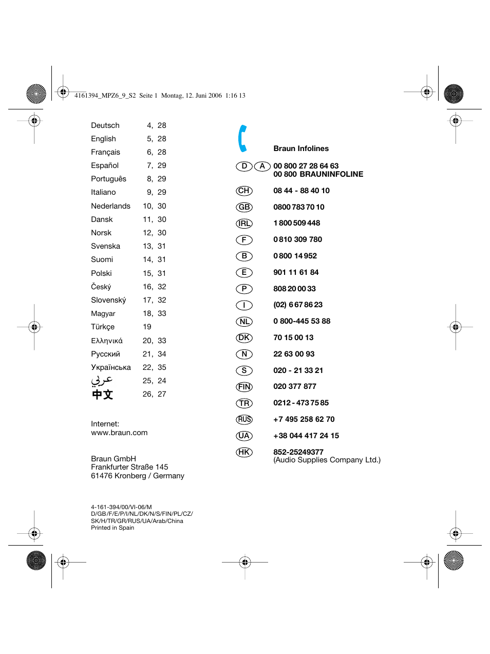 Braun MPZ 8 User Manual | Page 2 / 35