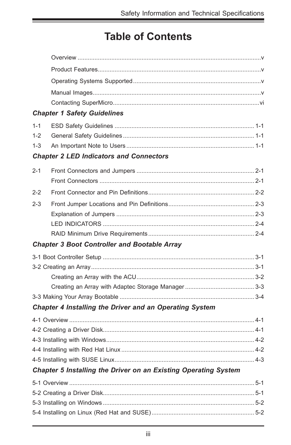 SUPER MICRO Computer AOC-USAS-S4I User Manual | Page 3 / 26