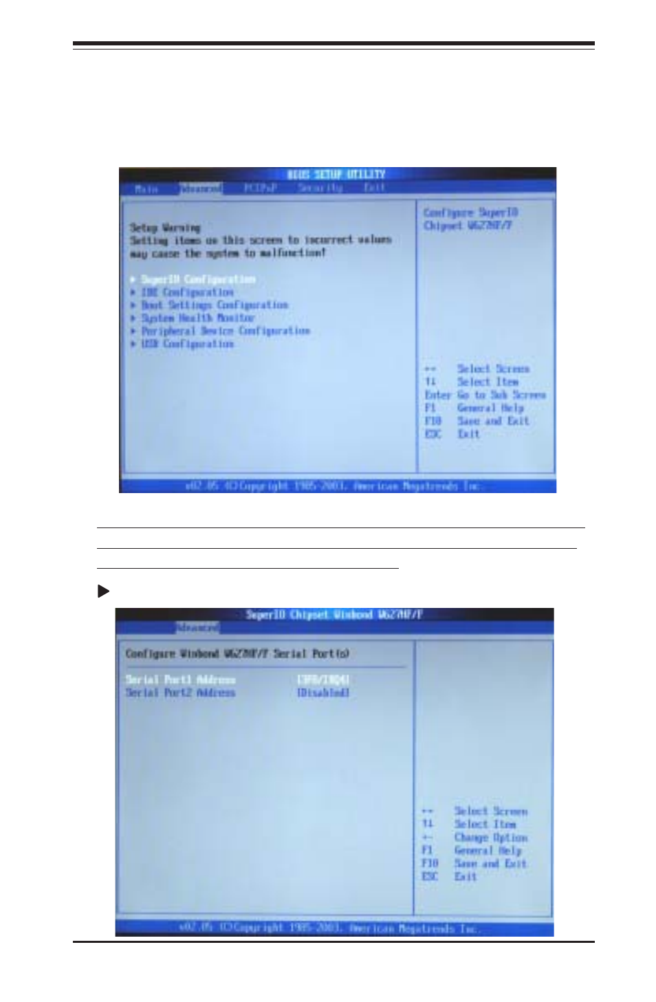 3 advanced setup screen | SUPER MICRO Computer 6113L-8 User Manual | Page 75 / 104