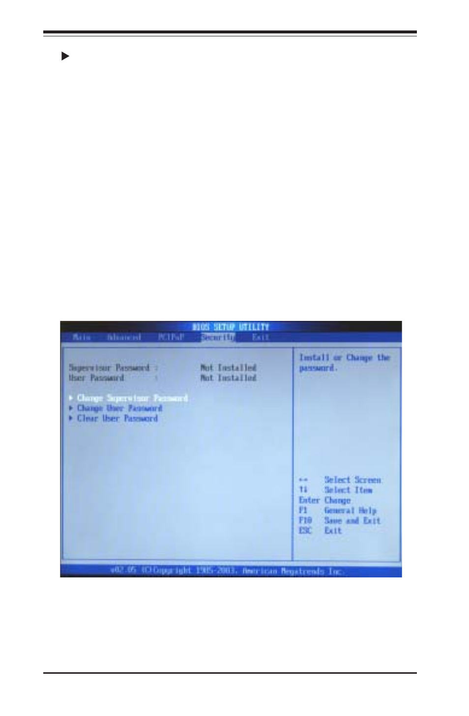 5 security settings | SUPER MICRO Computer 6113L-8 User Manual | Page 84 / 104