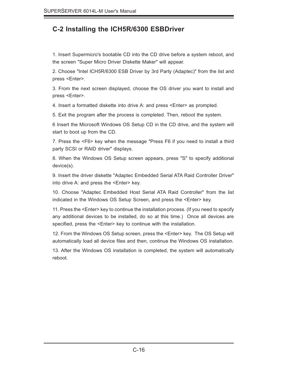 SUPER MICRO Computer SUPERSERVER 6014L-M User Manual | Page 114 / 120