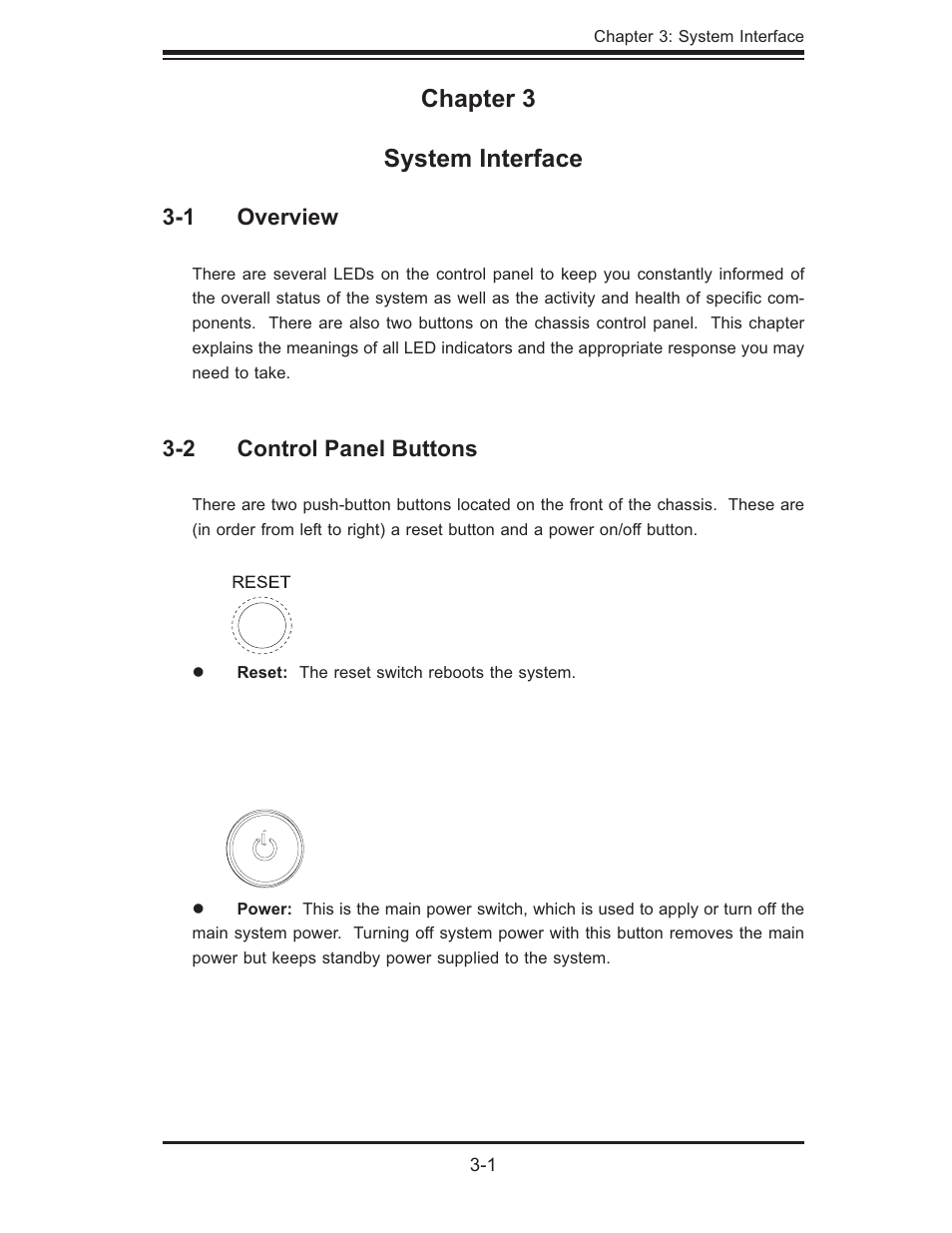 Chapter 3 system interface | SUPER MICRO Computer SUPERSERVER 6014L-M User Manual | Page 29 / 120