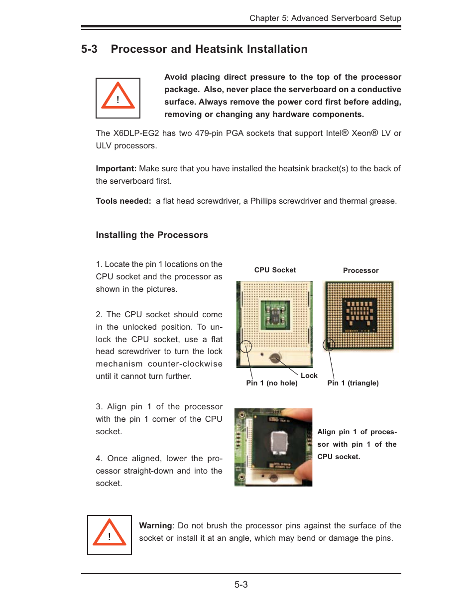 3 processor and heatsink installation | SUPER MICRO Computer SUPERSERVER 6014L-M User Manual | Page 39 / 120