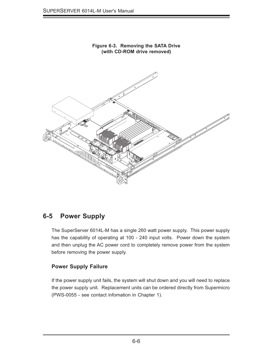 5 power supply | SUPER MICRO Computer SUPERSERVER 6014L-M User Manual | Page 66 / 120