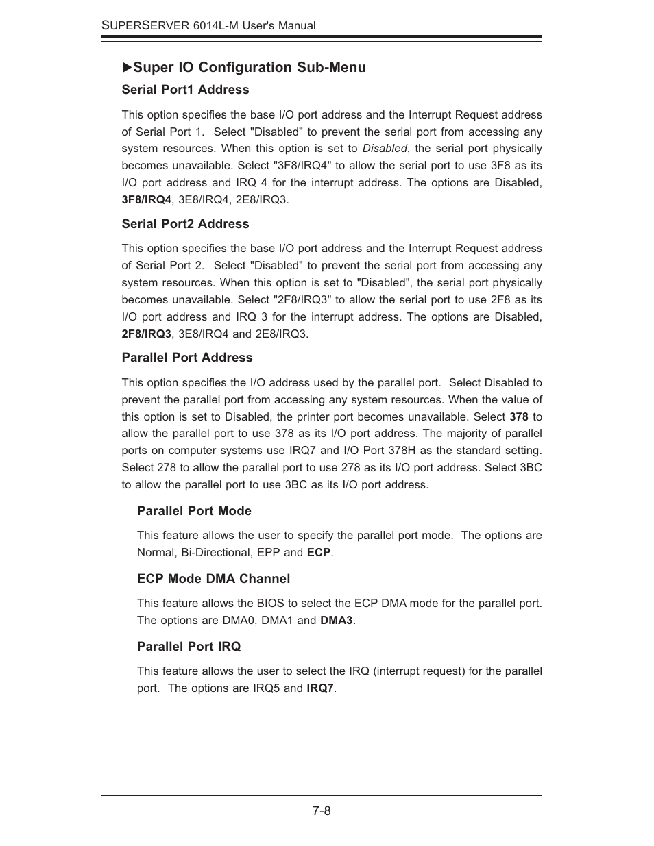 SUPER MICRO Computer SUPERSERVER 6014L-M User Manual | Page 76 / 120