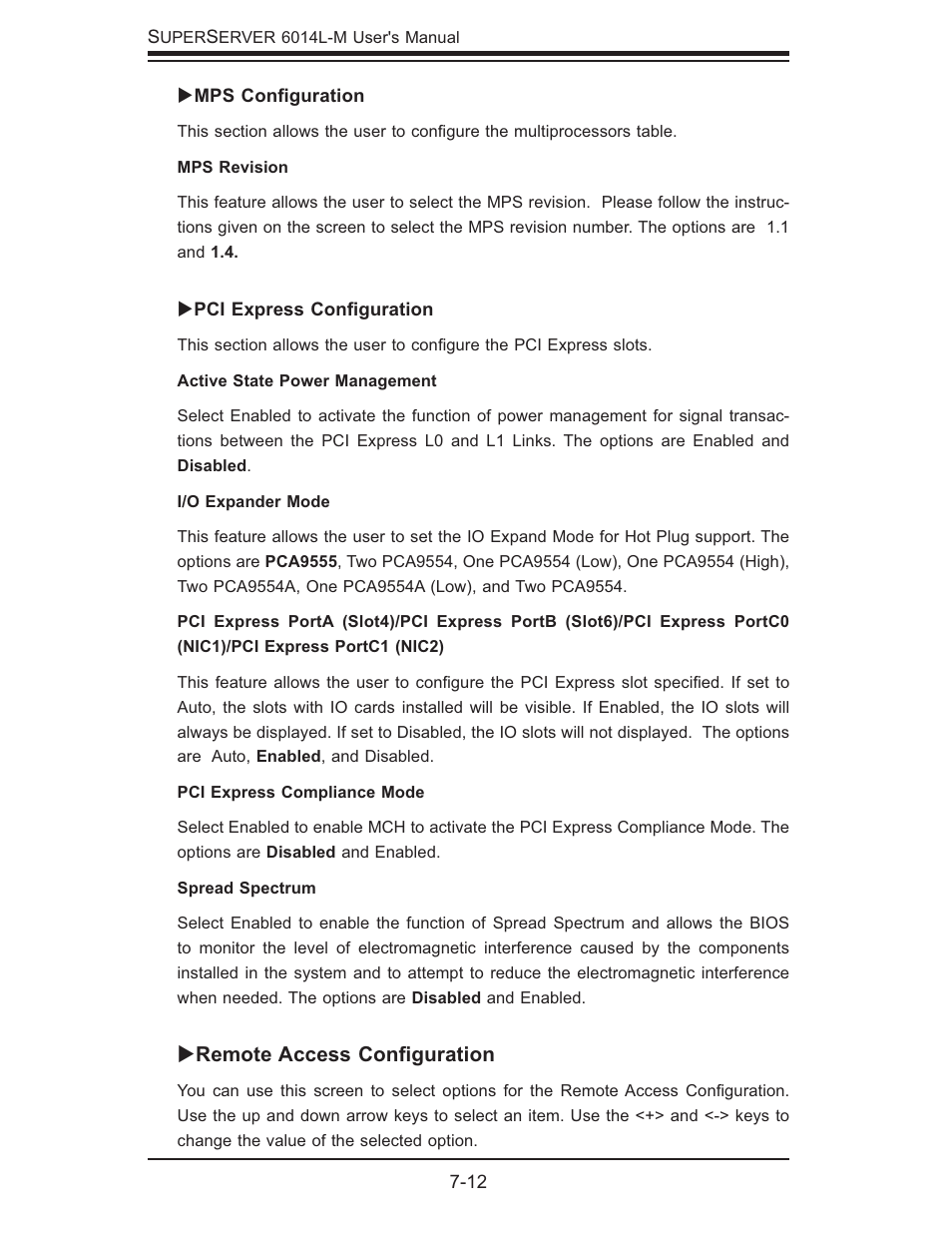 Remote access conﬁ guration | SUPER MICRO Computer SUPERSERVER 6014L-M User Manual | Page 80 / 120