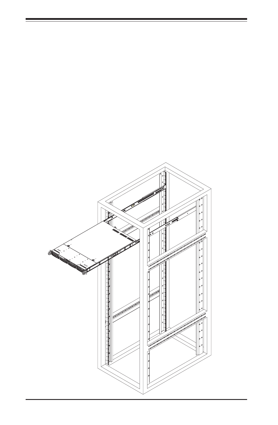 Installing the server into the rack | SUPER MICRO Computer SUPERSERVER 6014P-8R User Manual | Page 22 / 126